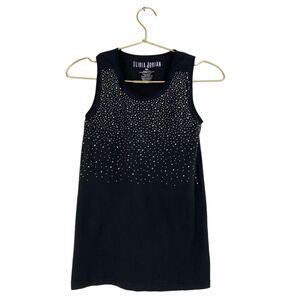 Olivia Jordan‎ Women's Diamond Lux M/L Tank Top Black  616
